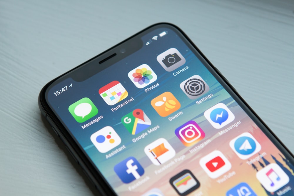Smartphone avec applications mobiles